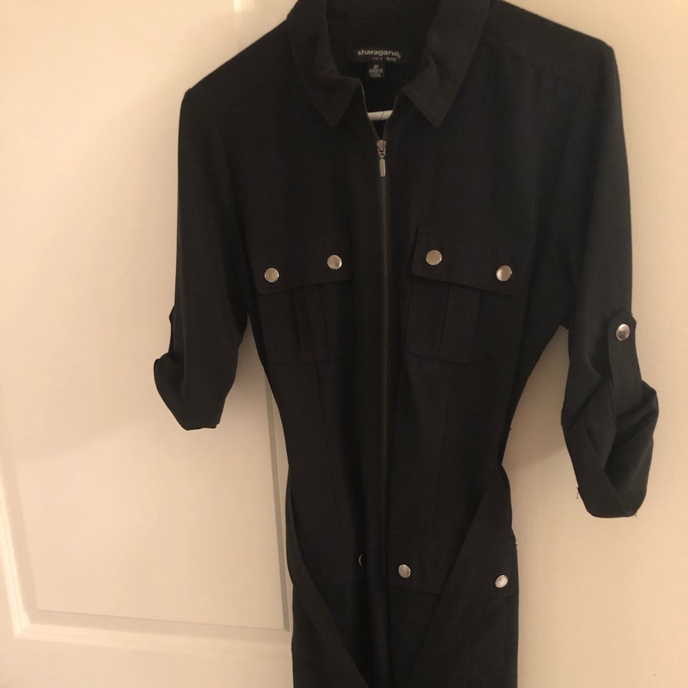 Black zip up cargo dress